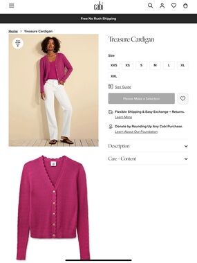 CAbi Treasure Cardigan in Magenta never worn $139 new